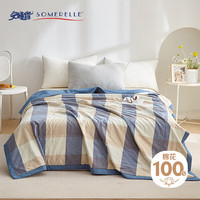 安睡宝（SOMERELLE） A类里外全棉100%新疆棉花夏凉被空调被芯薄被子180*200cm