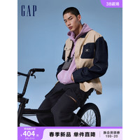 Gap男女装2024春季纯棉INDIGO复古水洗连帽卫衣上衣890971 紫色 165/88A(S) 亚洲尺码