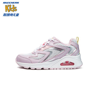 Skechers斯凯奇糖果鞋儿童春秋气垫休闲鞋UNO系列女童缓震运动鞋310555L 薰衣草色/粉红色/LVPK 33码