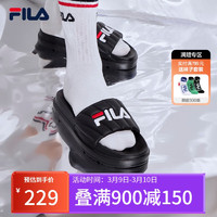 FILA 斐乐女鞋运动拖鞋夏季厚底沙滩鞋休闲鞋DRIFTER 黑-BK 37.5