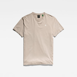 G-STAR RAW夏季男士舒适V领T恤有机棉基础款字母刺绣logoD16412 古董白 XL