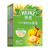 88VIP：Heinz 亨氏 宝宝面条婴儿童优加营养菠菜面辅食小麦无盐252g/盒 细短直面 1件装