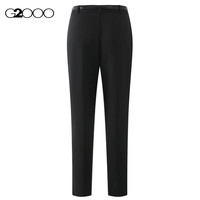 G2000【垂感】G2000女装SS24商场新款舒适弹性垂感配细皮带锥形休闲裤 弹力-