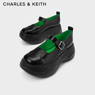 CHARLES&KEITH x Short Sentence“自在穿行”系列厚底玛丽珍鞋 Black Box黑色 39