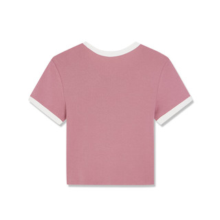 Levi's李维斯24春季女士logo印花短袖T恤修身版型显瘦百搭 粉色 A3523-0073 XS