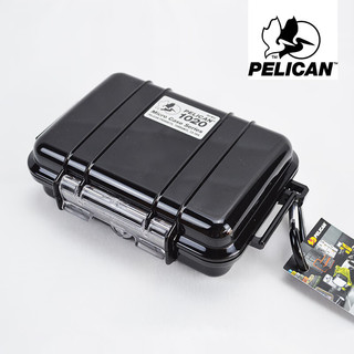 派力肯（PELICAN） 1020户外防水收纳盒播放器防护盒微小型相机盒小型耳机盒潜水盒微单相机包 蓝色透明