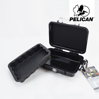派力肯（PELICAN） 1020户外防水收纳盒播放器防护盒微小型相机盒小型耳机盒潜水盒微单相机包 蓝色透明