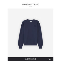 Maison Kitsune 女款 SS24春夏大胆玩色狐狸圆领套头卫衣 P476【藏青色】 S