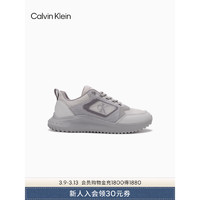 Calvin Klein Jeans24春夏男士简约轻便舒适网面厚底跑步运动鞋YM00905 PSX-冰川灰 43
