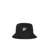 WE11DONE 中性WD字母logo印花黑色休闲时尚褪色效果平顶渔夫帽 黑色 OS