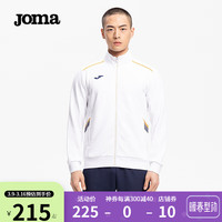 JOMA夹克外套男2024春秋针织透气拉链立领跑步休闲运动服男装 白色 M