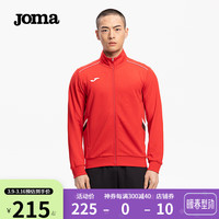JOMA夹克外套男2024春秋针织透气拉链立领跑步休闲运动服男装 红色 4XL