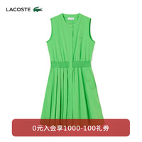 法国拉科斯特 LACOSTE女装24春季松紧收腰连衣裙|EF3867 IXU/活力绿 40 / 170cm