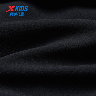 特步（XTEP）儿童童装男女童小中大童舒适运动速干长裤 纯正黑 100cm
