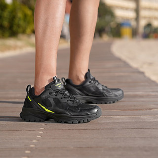 探路者（TOREAD）男女徒步鞋2024年春夏低帮鞋户外专业登山运动鞋防滑登山鞋 黑色绿色-男款-TFAACM81713 39