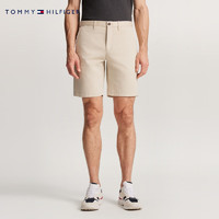 TOMMY HILFIGER 24春季男装一字袋小绣标肌理感商务休闲合身短裤35199 米白色AEV 31