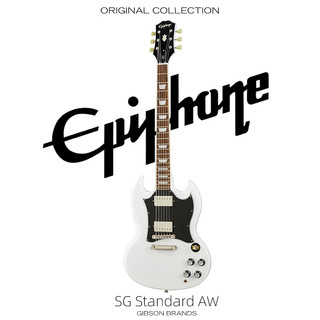 Epiphone 电吉他SG Standard AW 阿尔卑斯白男女生进阶恶魔角易普锋