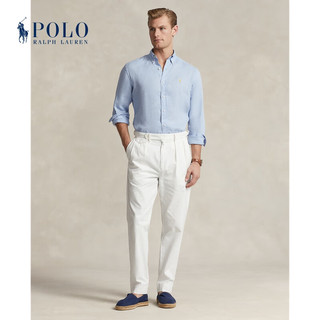 Polo Ralph Lauren 拉夫劳伦 男装 24年春经典版型亚麻衬衫RL18093 400-风信子蓝 XS