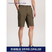 TOMMY HILFIGER【工装短裤】24春夏男装多口袋休闲工装裤短裤02790 军绿色RBN 34