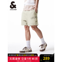 杰克·琼斯（JACK&JONES）夏季松紧腰头肌理感字母胶印略宽松休闲短裤男装22429F032 C63晨雾灰 195/96A/XXXLR