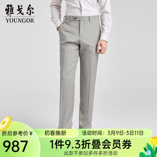 雅戈尔西服男士2024春夏套西YOTN222710YIY裤子 卡其 180/92A