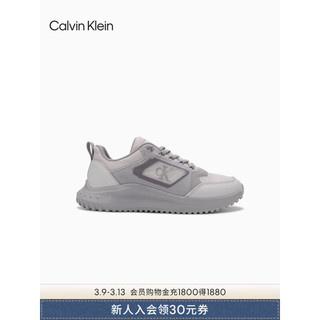 Calvin Klein Jeans24春夏男士简约轻便舒适网面厚底跑步运动鞋YM00905 PSX-冰川灰 41