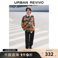 UR2024春季男装潮流休闲撞色明线束脚牛仔长裤UMV840022 正黑 30