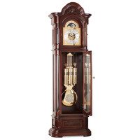 POWER 霸王 钟表客厅中式古典实木落地钟欧式复古机械座钟赫姆勒机芯立钟