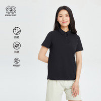 KOLON SPORT可隆SECO防晒抗菌T恤速干短袖POLO衫 黑色BK 180/2XL