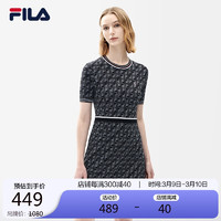 FILA斐乐女子连衣裙季时尚优雅圆领织连衣裙 160/80A/S