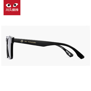 川久保玲 朋克眼镜太阳镜男女通用款独特方型墨镜S3948 C1-亮黑-黑灰片（偏光）