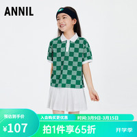 安奈儿童装女童全腰短裙2024夏新款 米白 110cm