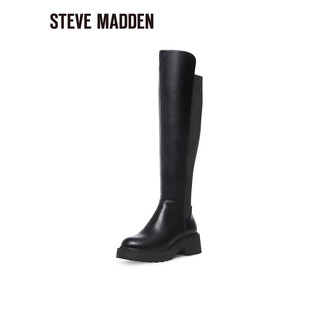 史蒂夫·马登 STEVE MADDEN /思美登秋冬厚底长靴骑士靴烟筒靴女CALLBACK 黑色 39