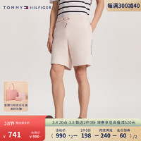 TOMMY HILFIGER【合身运动】24春夏男装简约刺绣抽绳运动短裤02901 米白色AF4 S