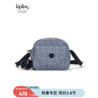 凯普林 kipling女款轻便帆布包2024春季斜挎单肩包贝壳包旅行包STELMA STELMA-蓝白藤蔓印花