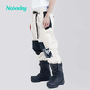 NOBADAY ×零夏滑雪裤单板男女同款宽松防水透气保暖雪裤长裤 乳白色 XL