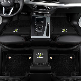 百德safebet真皮汽车脚垫适用于24款奥迪q7q8a8la6lq5a5a7q5la4l真皮