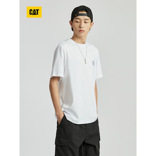 CAT卡特24春夏男户外Coolmax科技山系印花短袖T恤 亮灰色 2XL