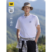CAT卡特24春夏男户外Coolmax科技山系印花短袖T恤 亮灰色 L