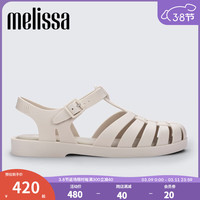 Melissa(梅丽莎)时尚织女士简约通勤果冻罗马凉鞋32408 米色 37