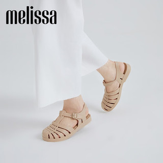 Melissa（梅丽莎）时尚织女士简约通勤果冻罗马凉鞋32408 米色 40