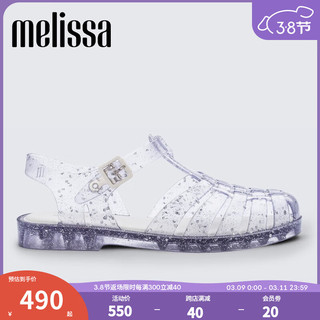 melissa 梅丽莎）时尚织女士简约通勤果冻罗马凉鞋32408 水晶色 36 （35-36码）