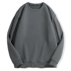 jingdong京东400g加绒卫衣男春秋新款重磅圆领男生内搭加厚保暖打底衫