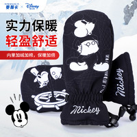MESUCA 麦斯卡 迪士尼米奇运动滑雪手套 冬季保暖手套 防风寒防水（成人款）