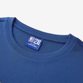 NBA 球队文化系列-湖人队 篮球训练投篮热身服舒适长袖T恤男运动上衣 金州勇士/藏青色 XL