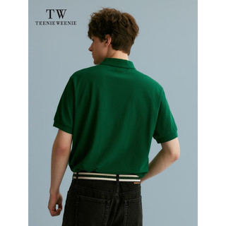 Teenie Weenie Men小熊男装POLO衫2024夏季休闲潮流凉感T恤短袖男 绿色 175/L