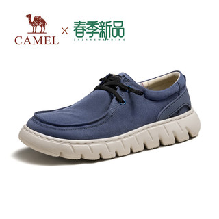 骆驼（CAMEL）2024软弹舒适休闲鞋轻盈简约耐磨帆布男鞋 G14S076109 军绿 40