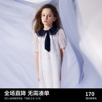 Mini Peace MiniPeace太平鸟童装儿童裙子夏装公主女童连衣裙 白色 110/56cm