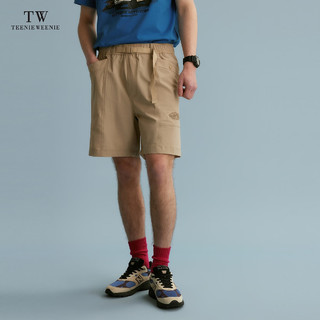Teenie Weenie Men小熊男装休闲裤2024年夏季美式宽松直筒运动短裤 卡其色 170/M