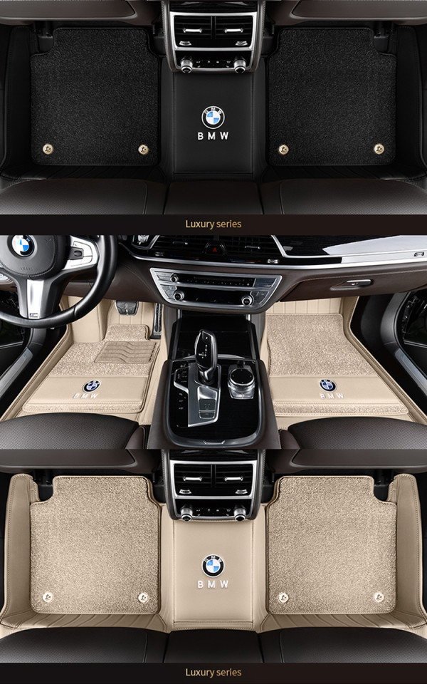 x5l x7 6系gt 740li x3全包脚垫 法拉皮摩卡色 19-24款宝马5系525 530